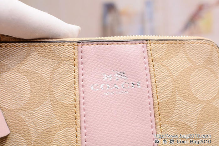 COACH蔻馳 原單級別 COACH 短款零錢包 拉鏈手包 簡單時尚 頭層牛皮 64233  Chz1287
